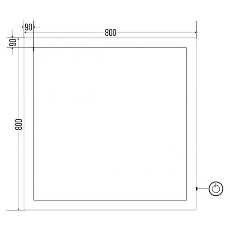 Зеркало Gair Infinity MRM0163 белый