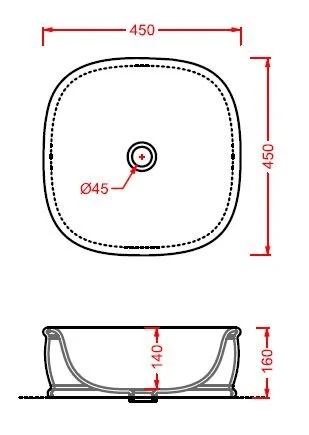 Раковина накладная ArtCeram Azuley AZL001 03 00 черный