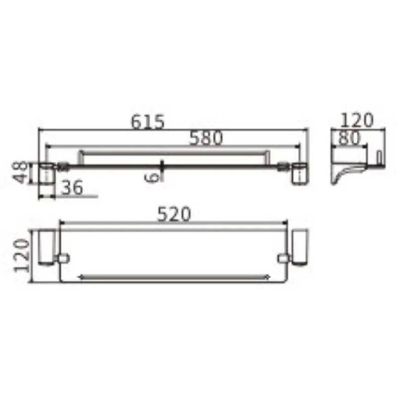 Полка CeramaLux Monelli 70011 черный