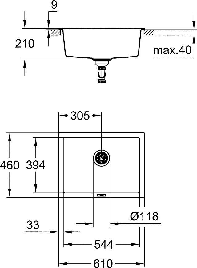 Кухонная мойка Grohe K700U 31655AT0