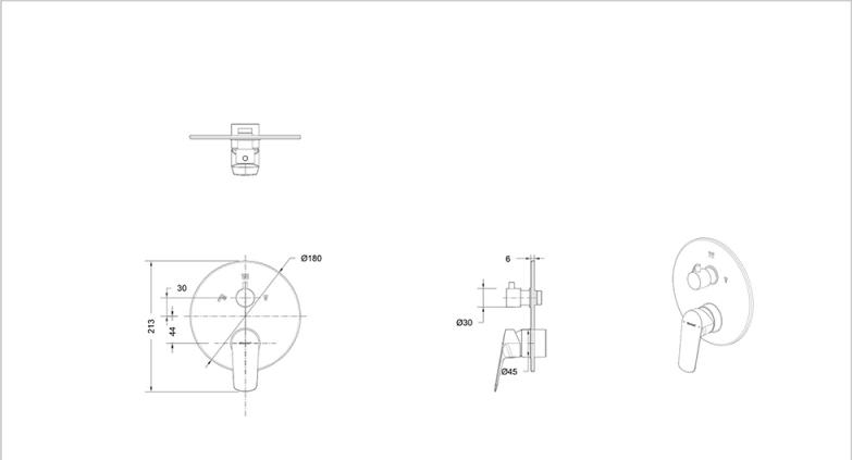 Смеситель для ванны с душем Bravat Rhein PB8429564CP-3-ENG, хром