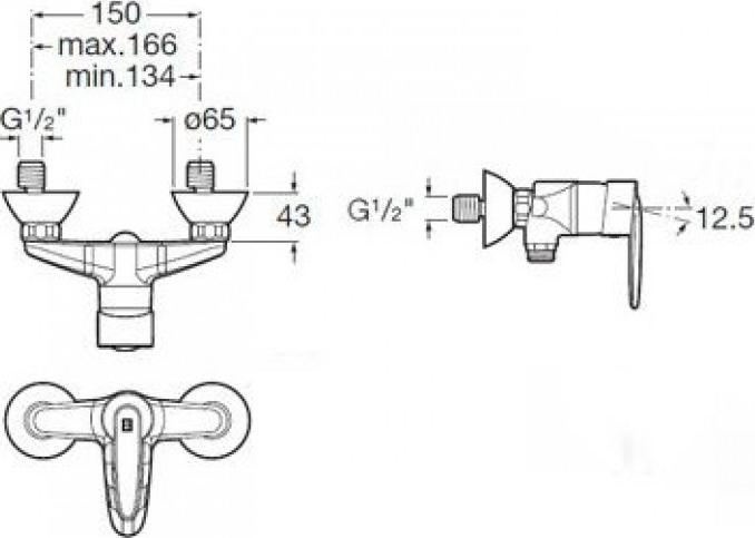 Смеситель для душа Roca Vectra 5A2161C00