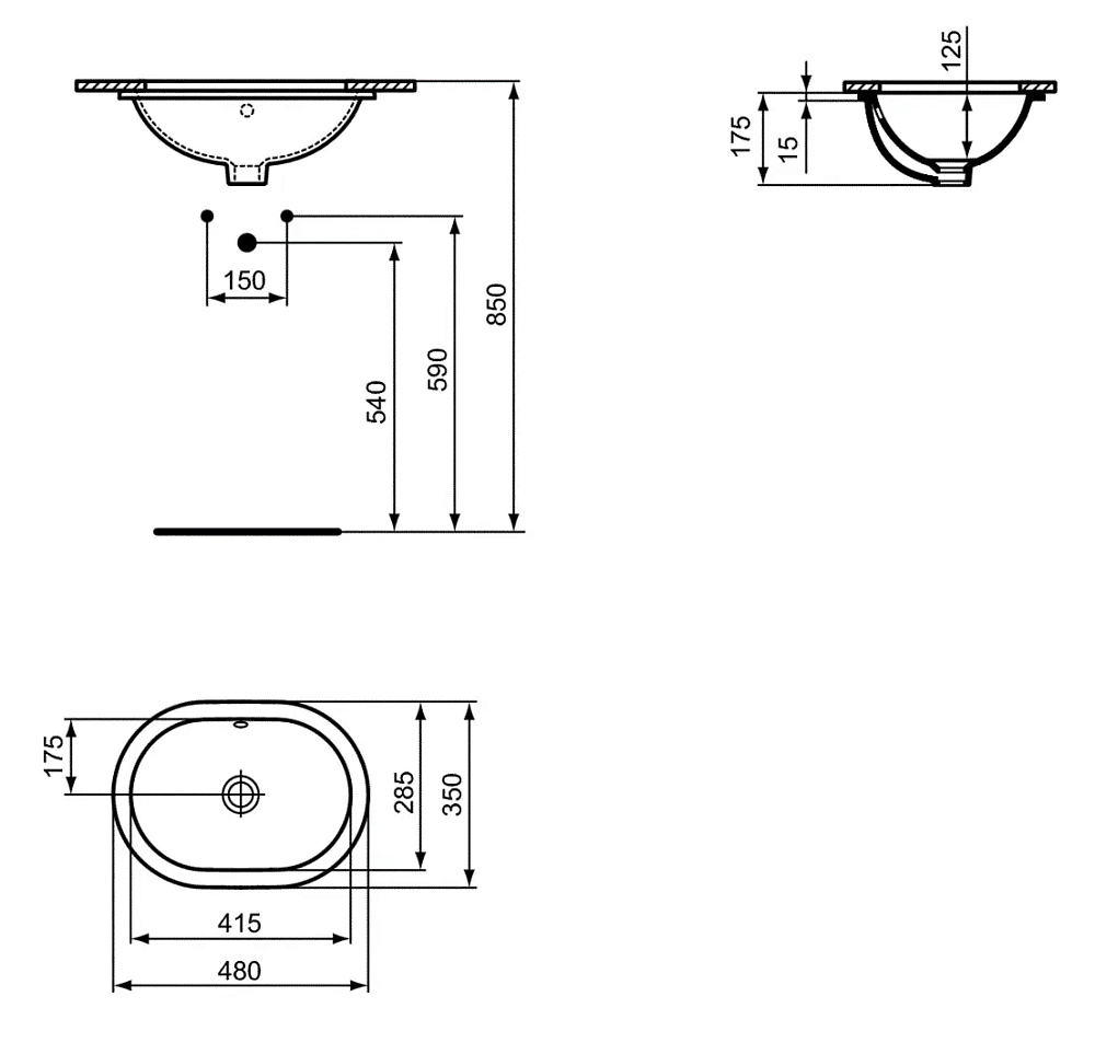 Раковина Ideal Standard Connect E504601 белый