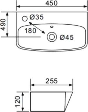 Раковина подвесная Gappo GT701