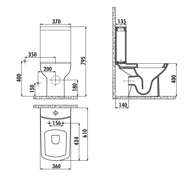 Напольный унитаз Creavit Lara LR310/LR410/IT5030 с функцией биде