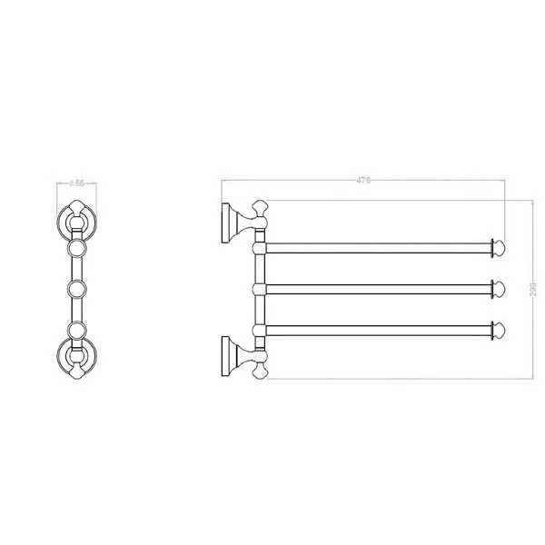 Полотенцедержатель Schein Saine Chrome 7053052 хром