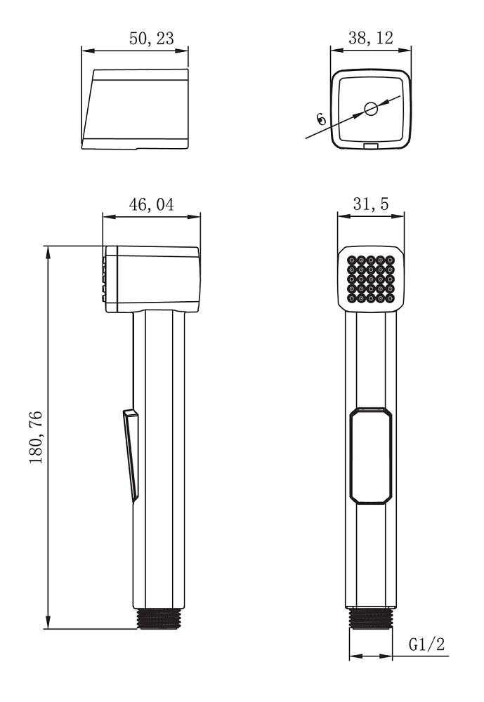 Душ гигиенический Lemark LM8089C хром