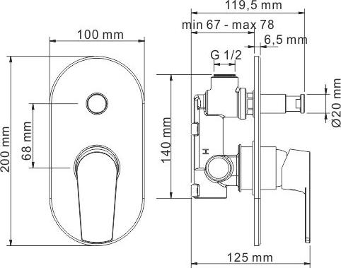 Смеситель WasserKRAFT Dill 6151 для душа