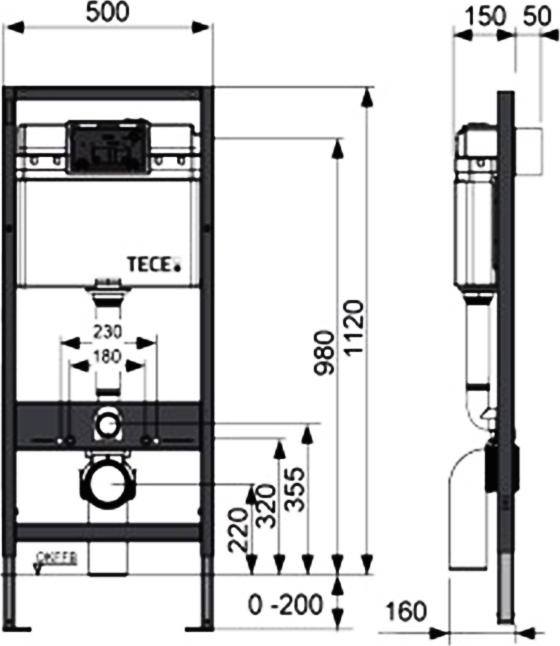 Комплект инсталляции Tece Base K400600 с кнопкой смыва и подвесным унитазом Jaquar Vignette VGS-WHT-81953 с крышкой-сиденьем микролифт