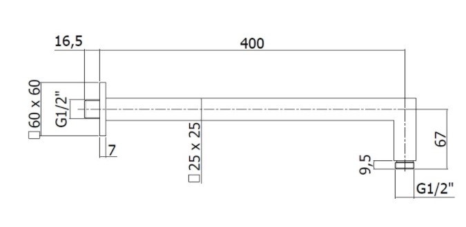 Верхний душ с держателем Paffoni Syncro ZSOF075BO + ZSOF063BO белый