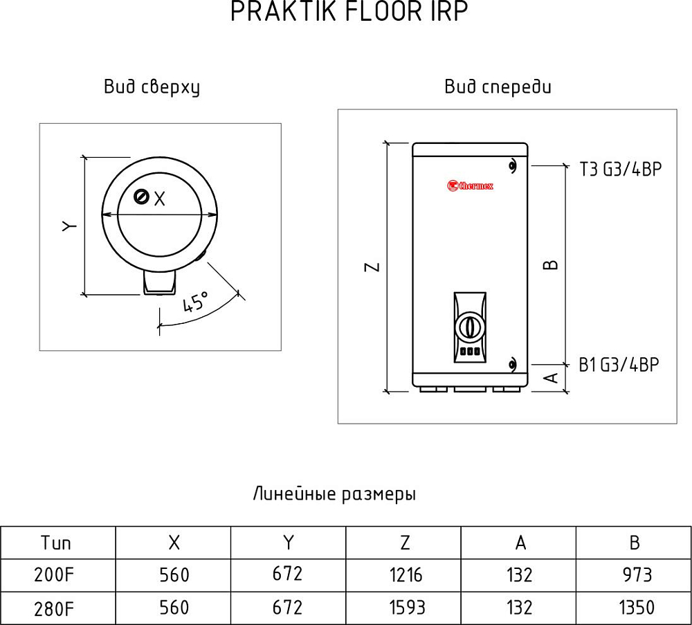 Водонагреватель электрический Thermex IRP 280 F