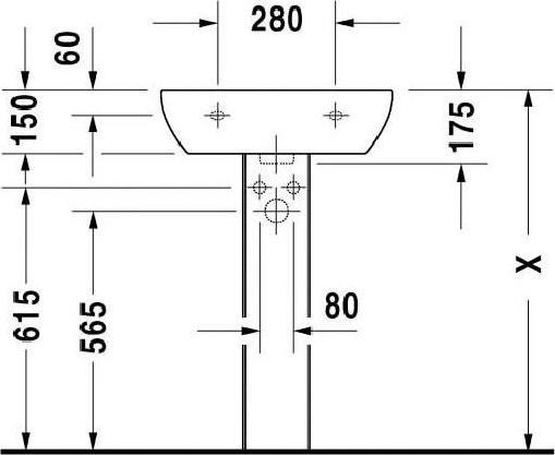 Пьедестал для раковины Duravit D-Code 08632700002