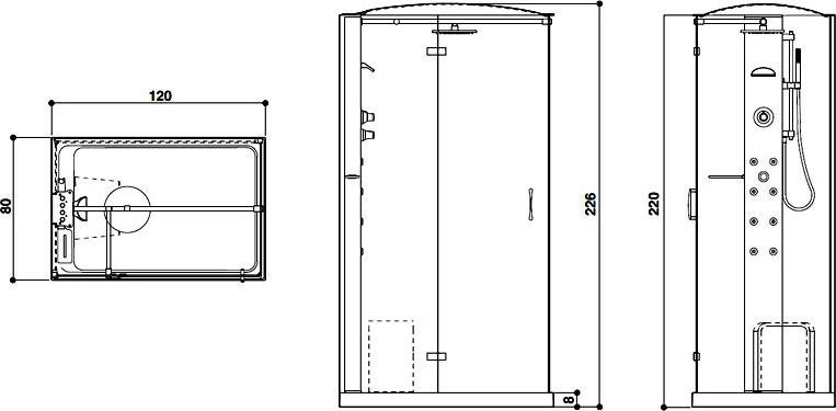 Душевая кабина Jacuzzi Young Play 120TB SX