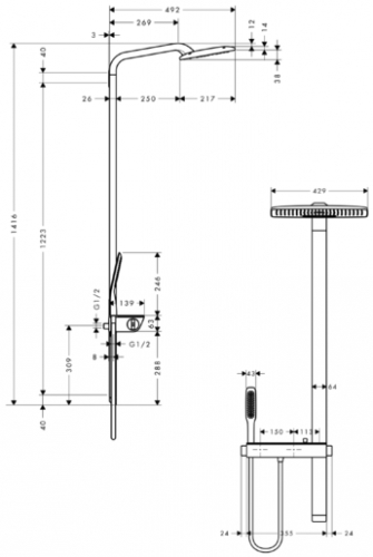 Душевая система Hansgrohe Raindance E Showerpipe 27149000