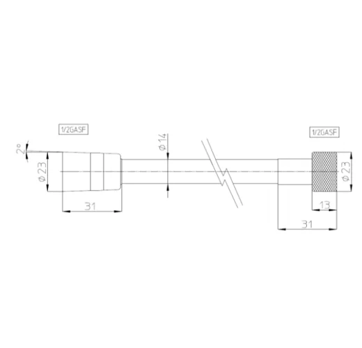 Душевой шланг Bossini Cromolux A00158C.073.1 черный