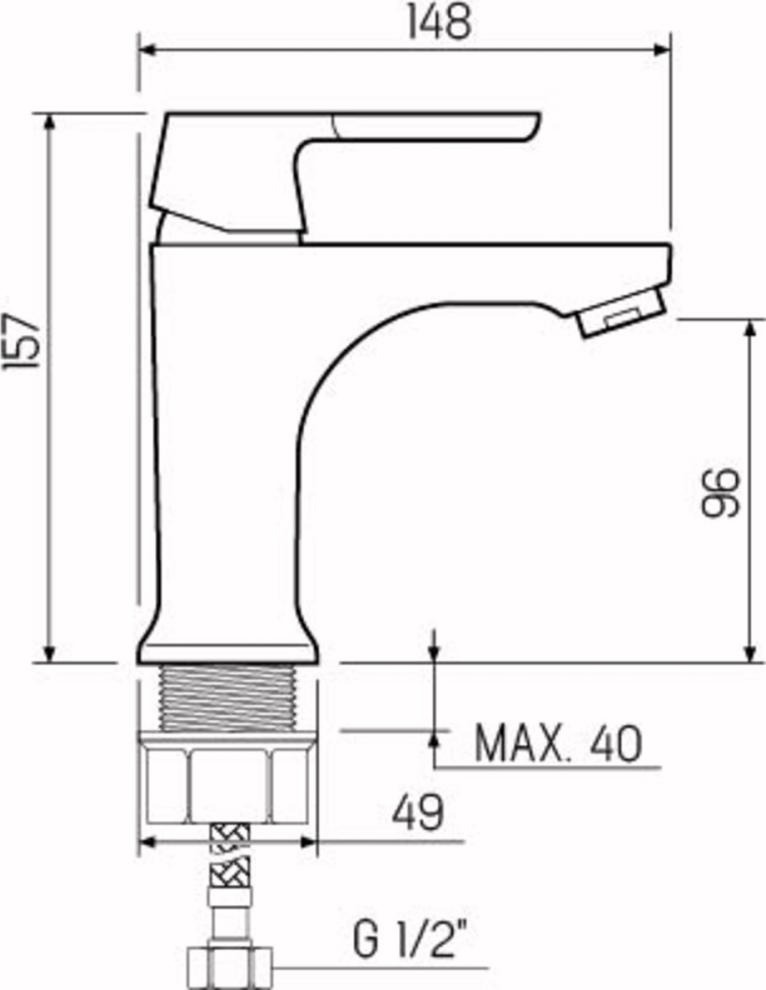 Смеситель для умывальника РМС SL123W-001F, белый