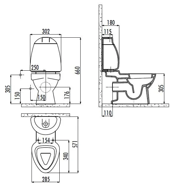 Напольный унитаз Creavit Cocuk CK311D/CK400D/IT1025 крышка стандарт