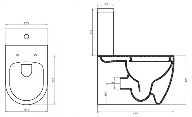 Напольный унитаз BelBagno Marino BB105CPR, безободковый