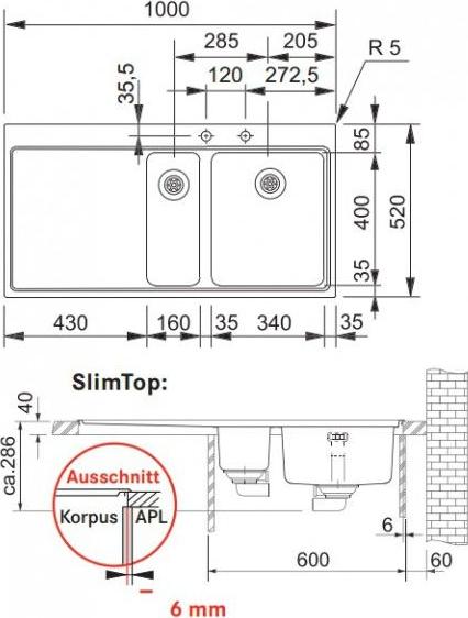 Кухонная мойка 100 см Franke Mythos MMX 251 127.0293.500, нержавеющая сталь