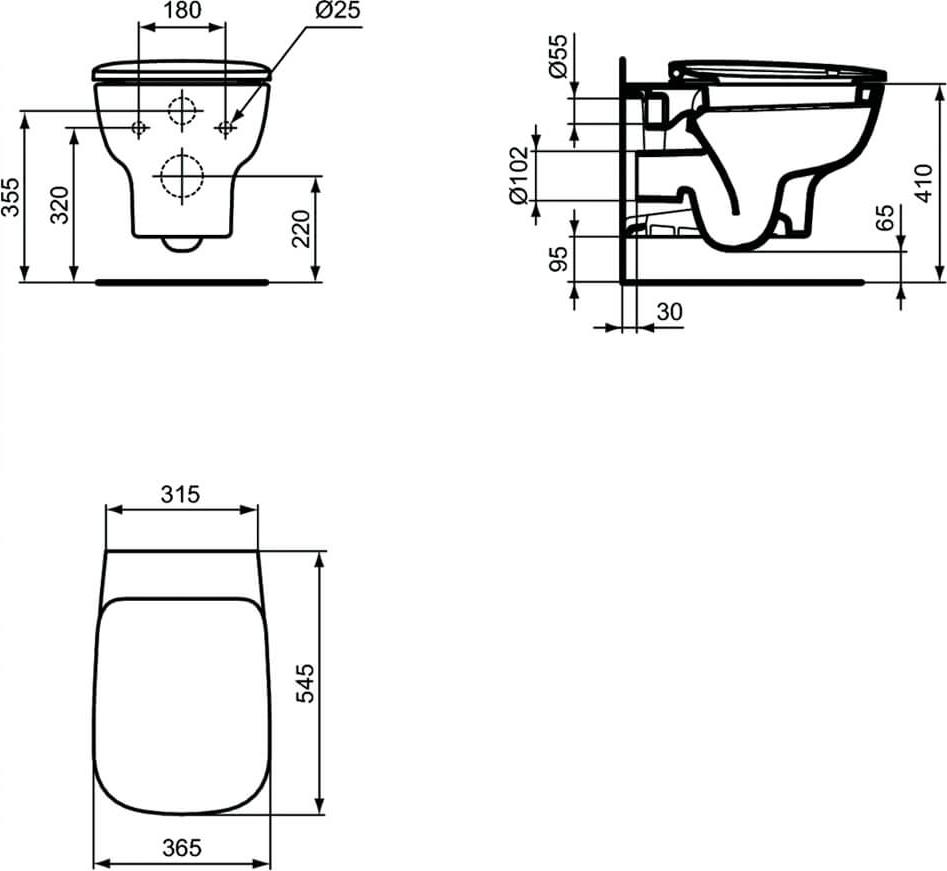 Комплект инсталляция с кнопкой смыва с подвесным унитазом Ideal Standard Prosys Esedra R030001 с сиденьем микролифт