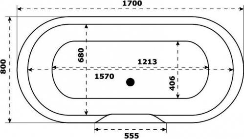 Ванна из искусственного камня Good Door Венеция 170x80 ва00003, белый