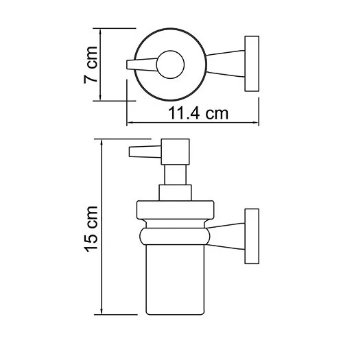 Дозатор для жидкого мыла WasserKRAFT Lippe К-6500 K-6599 белый