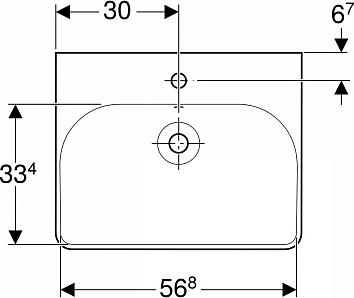 Тумба с раковиной 60 см Geberit Smyle Square 500.352.JR.1-500.229.01.1 пекан