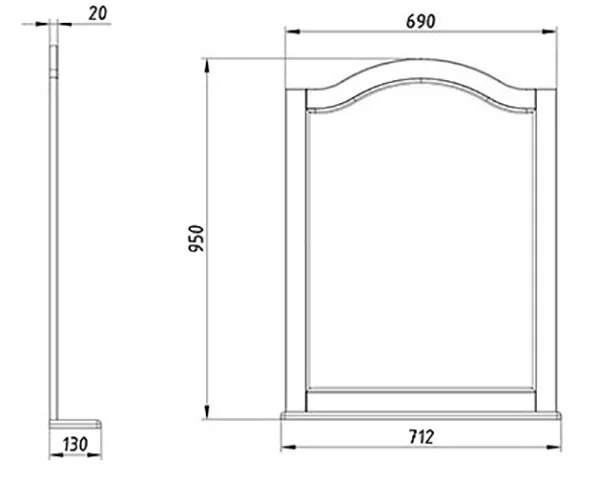 Зеркало ASB-Woodline Модерн 71.2 белый