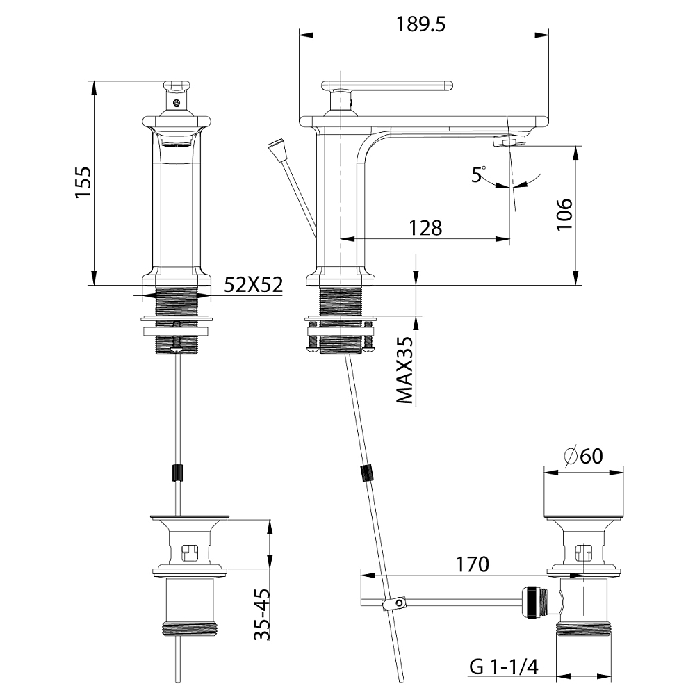 Смеситель для раковины Lemark Mista LM6406WG золото, белый