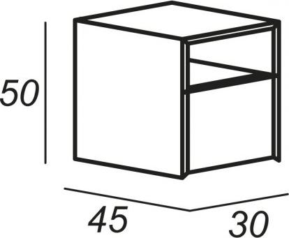 Шкафчик Cezares Space 55034 bianco rock