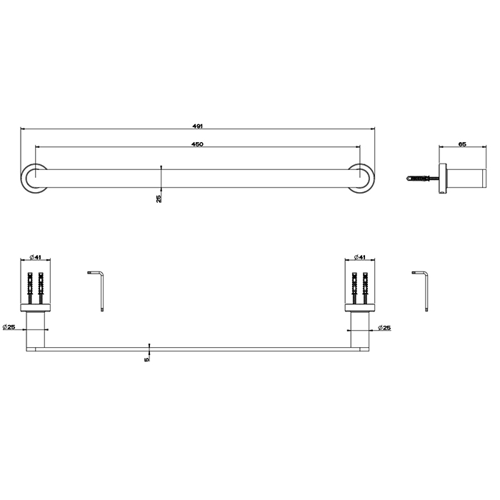 Полотенцедержатель Gessi Emporio 38900#149 никель