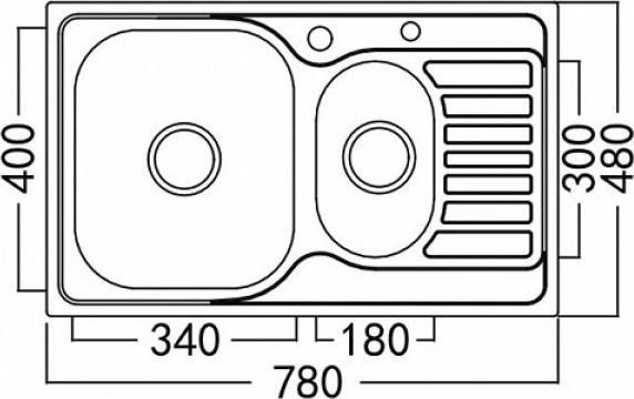 Кухонная мойка Zorg Inox Pvd 78х48х20 SZR-780-2-480 GRAFIT