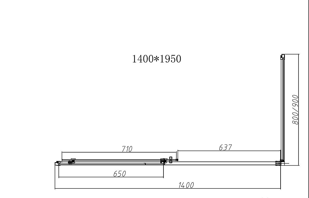 Душевой уголок Vincea Slim-N VSR-4SN9014CLB 140x90, черный, стекло прозрачное