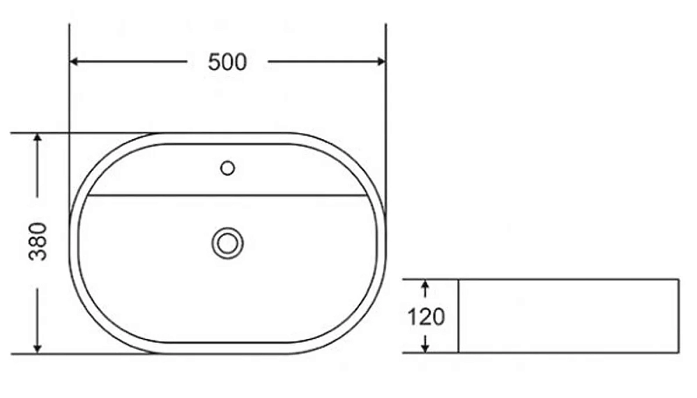 Раковина накладная Mirsant Shell Shell-0519 белый