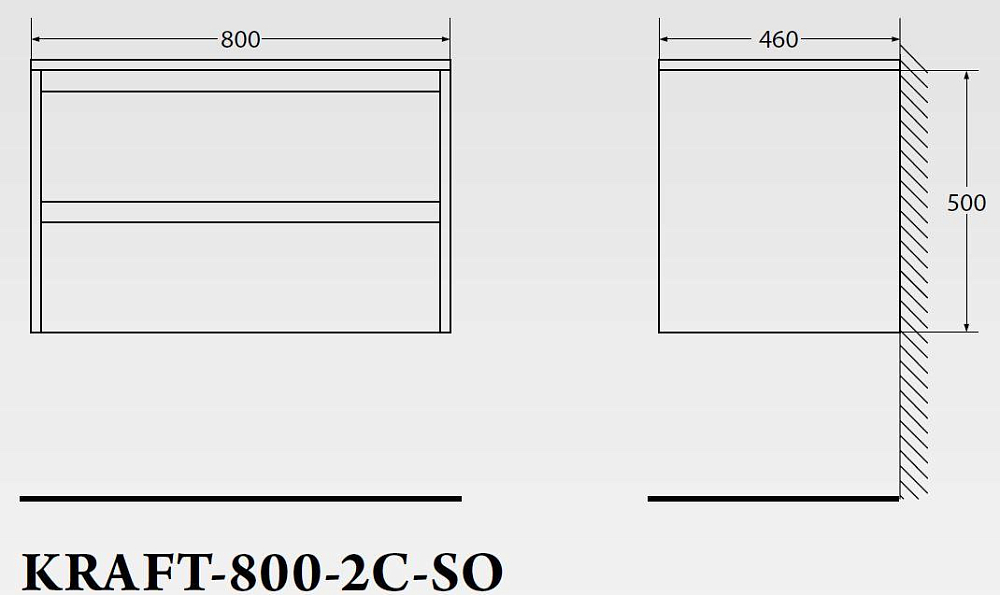 Тумба для комплекта BelBagno Kraft-800-2C-SO-PP