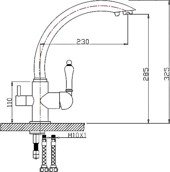 Смеситель Zorg Clean Water ZR 314 YF-33 nickel для кухонной мойки