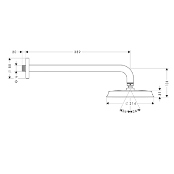 Верхний душ 180 мм Hansgrohe Raindance Classic 27428000