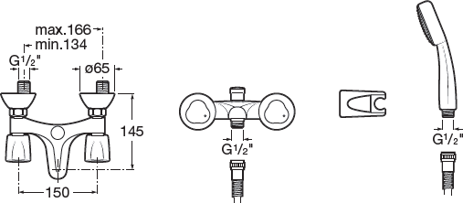 Смеситель для ванны Roca Brava 5A0130C02