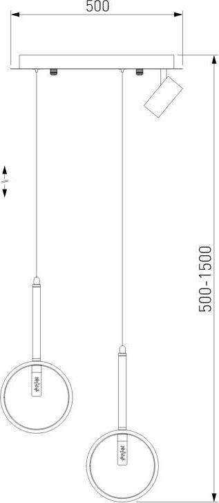 Подвесной светодиодный светильник Eurosvet Verge 90249/3 черный