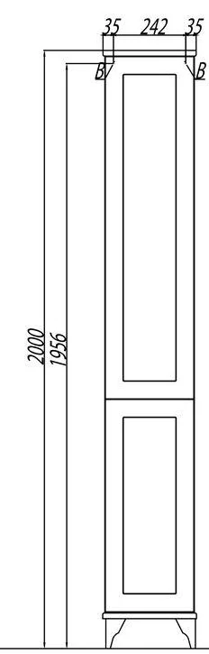 Шкаф-пенал Aquaton Леон 1A187903LBPR0 бежевый, белый