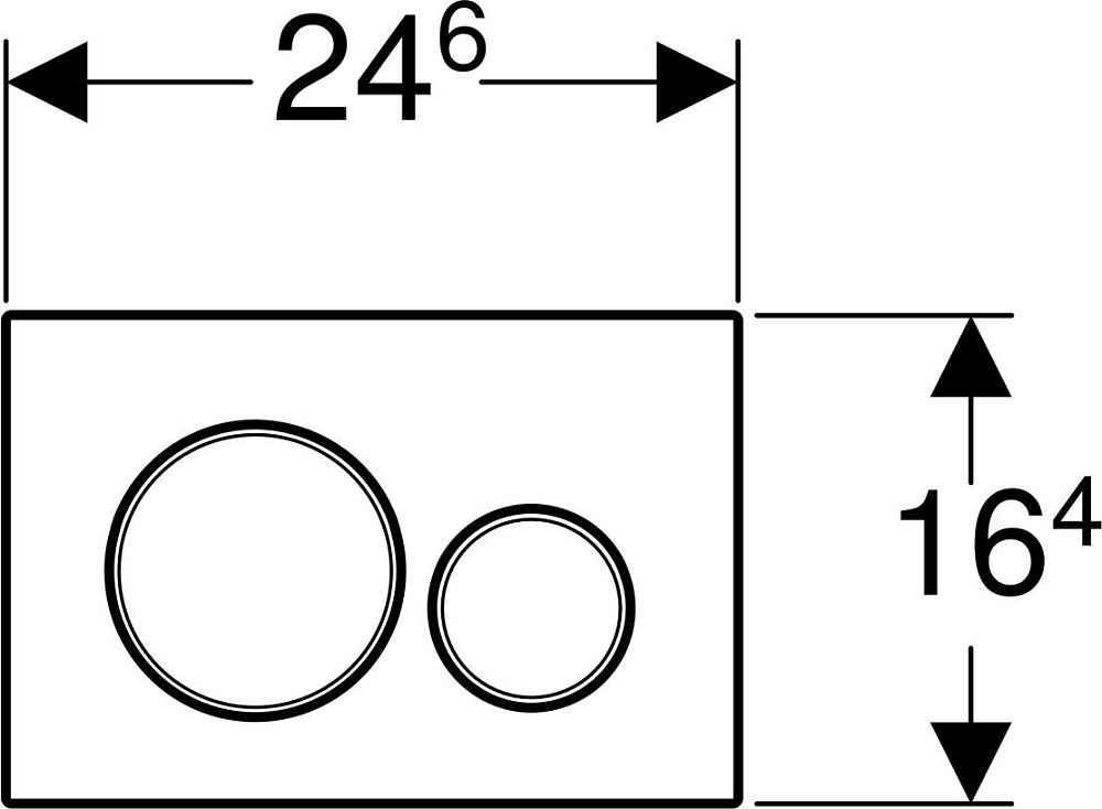 Кнопка смыва Geberit Sigma 20 115.882.14.1 (не остаются отпечатки пальцев), черный/хром