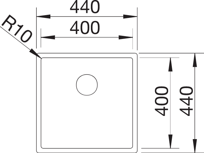 Кухонная мойка Blanco Claron 400-U Durinox 523385