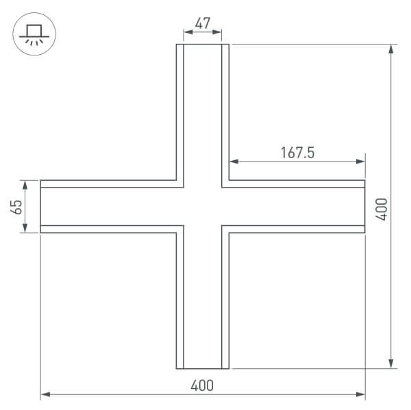 Коннектор T-образный Arlight SL-Linia65-F 030128