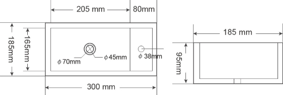 Раковина 30 см Orange B05-300w, белый