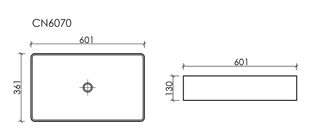 Раковина накладная Ceramica Nova Element CN6070 белый