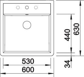 Кухонная мойка Blanco Panor 60 Ceramic 514501 c двумя отверстиями