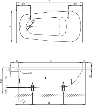 Стальная ванна Bette Form 180х80 2950-000AD в комплекте с Antinoise (шумоизоляция)