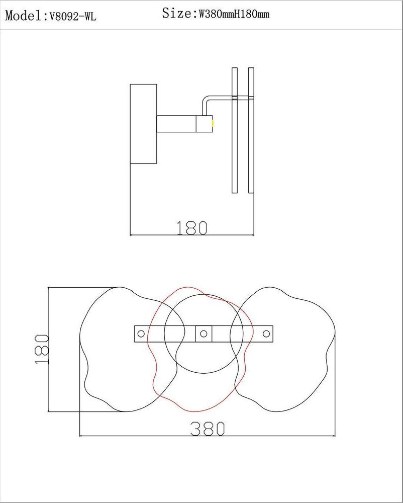 Бра Moderli Square V8092-WL