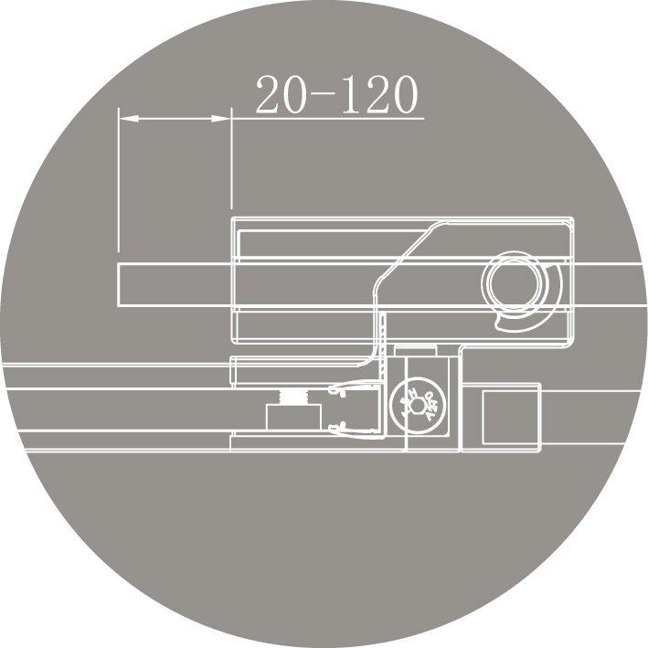 Душевая дверь в нишу Cezares SLIDER-B-1-80/90-C-Cr стекло прозрачное