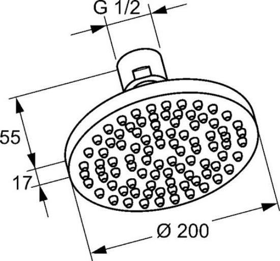 Верхний душ Kludi A-QA 6651005-00 20 см